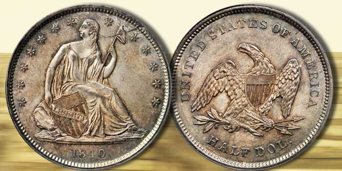 1840-(O) Seated Liberty Half Dollar