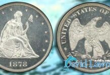 David Lawrence Rare Coins offers an 1878 Twenty-Cent Piece for sale, February 2023.