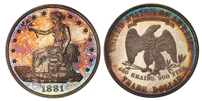 1881 Trade Dollar. Proof-66 (PCGS). CAC.
