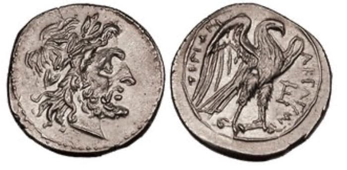 SICILY. Akragas. Time of Hannibalic occupation. 213-210 BCE. Silver drachm (3.36 gm). Freeman & Sear > Manhattan Sale III3 January 2012 Lot: 56 realized: $800