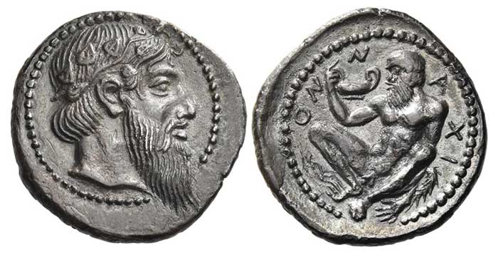 Dionysus God of Wine on Ancient Coins