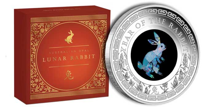 Latest Australian Opal Lunar Coin Celebrates Year of the Rabbit