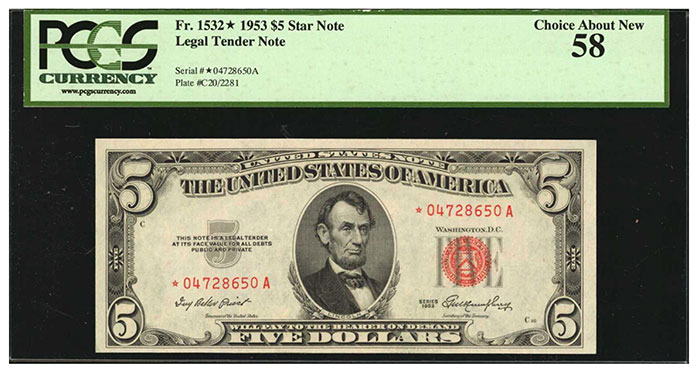 United States Series 1953 Federal Reserve $2 and $5 Notes