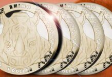 Rhino Featured on 2nd Coin in 2023 African Animal Mask Series