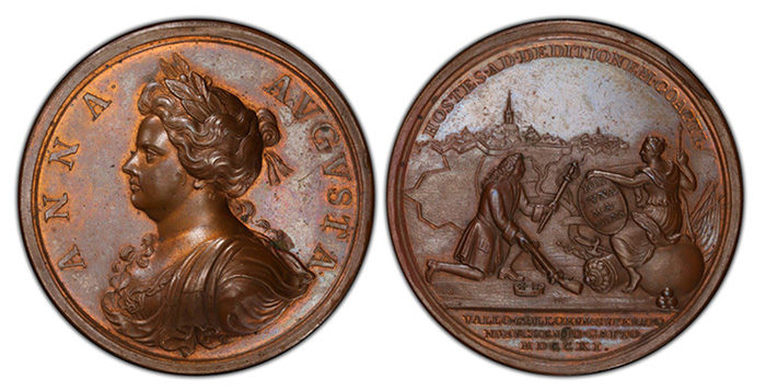 GREAT BRITAIN. Anne. (Queen, 1702-1714). 1711 CU Medal. PCGS SP64BN (Brown).