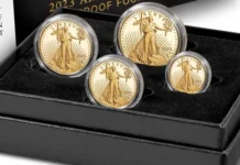 2023 American Eagle Gold four-coin Proof Set. Image: U.S. Mint.