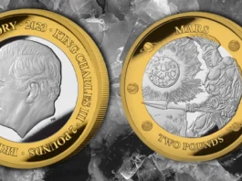 New Antarctic Glaciers £2 Coin Series Starts With Mars Glacier. Image: CoinWeek / Pobjoy Mint.