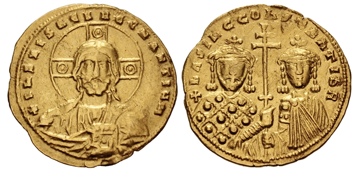 Basil II Bulgaroktonos, with Constantine VIII. 976-1025. AV Histamenon Nomisma (21.5mm, 4.32 g, 6h). Constantinople mint. Struck 977-circa 989. Classical Numismatic Group, Electronic Auction 533, 22 February 2023, Lot: 646, realized: $800.
