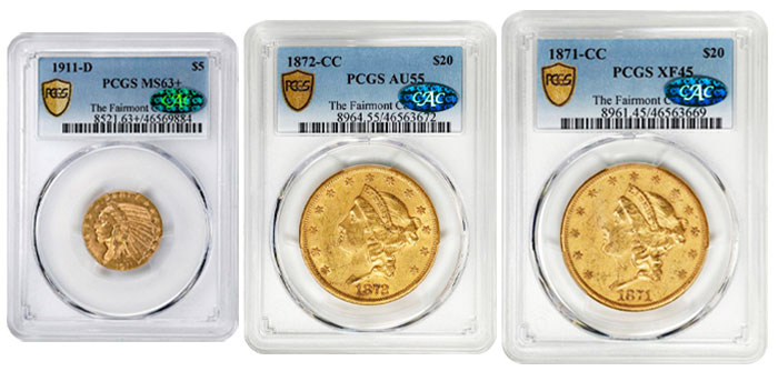 CAG Collection gold coins.