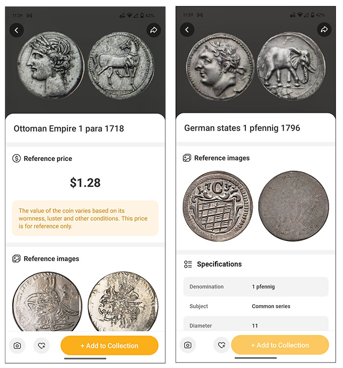 CoinSnap Incorrectly Identifies Ancient Coins.