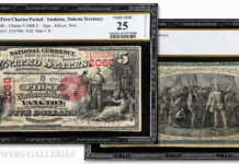 Dakota 1875 $5 Bank Note in Stack's Bowers Spring Auction