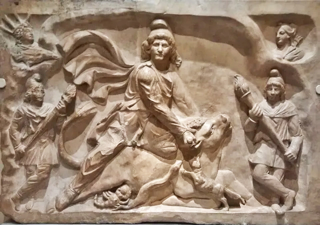 Mithras slaying a bull.