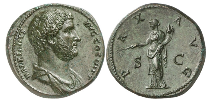 Hadrian, AD 117-138. AE Sestertius (25.53g). ‘Alphaeus Master’ 