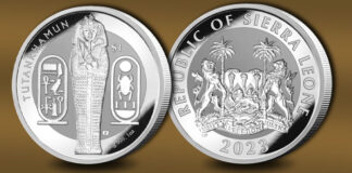 Pobjoy Mint 2023 Sierra Leone Silver Reverse Frosted Tutankhamun Bullion Coin