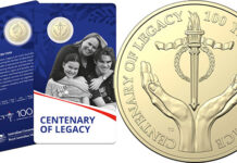 Royal Australian Mint Centenary of Legacy One Dollar Coin.