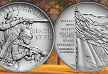 US Mint Releases U.S. Army 2.5 Ounce Silver Medal March 6