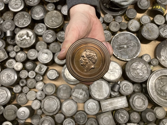 Figure 6. A sample of dies and hubs. Image: American Numismatic Society.