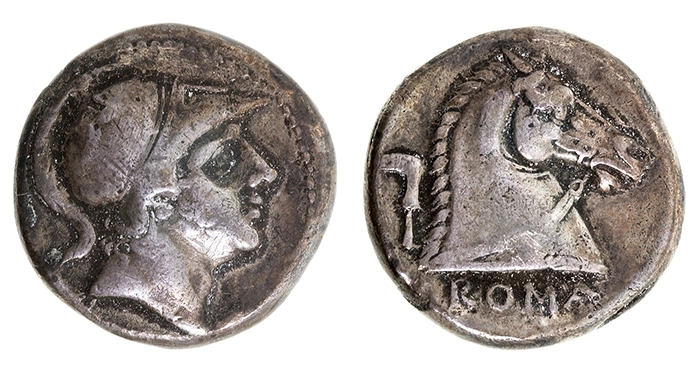 Figure 3. Silver Didrachm, Rome. RRC 25/1. ANS 1969.83.39.