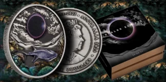 Perth Mint 2023 Ningaloo Eclipse 2 Dollar Silver Coin.