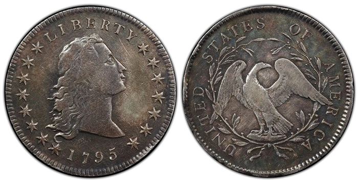 Repaired 1795 Flowing Hair Dollar. Courtesy of PCGS. 