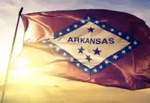 The Arkansas State Flag. Image: Adobe Stock.