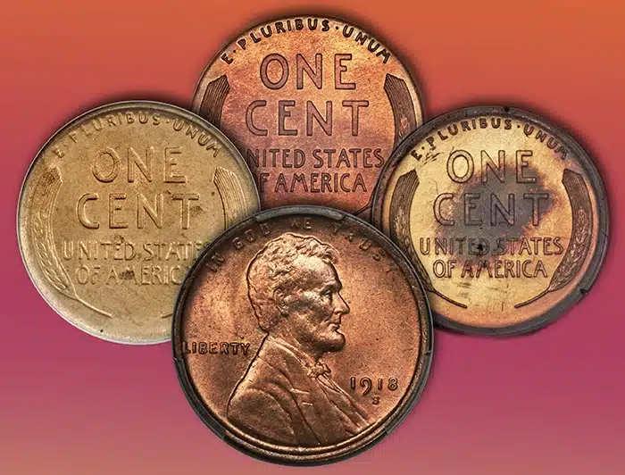 Four "Red" cents.