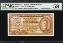 Salem Collection Serial 1 Bermuda Banknote in Heritage Auction