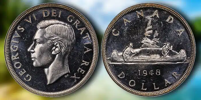 Canada 1948 Dollar in Proof. Image: Heritage Auctions / CoinWeek.