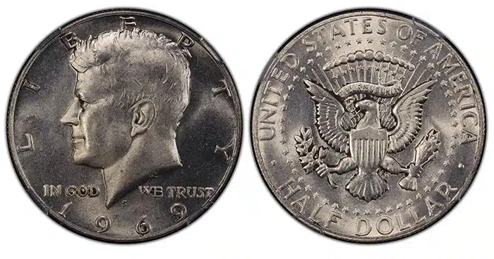 Counterfeit 1969-S Kennedy Half Dollar. Image: PCGS.