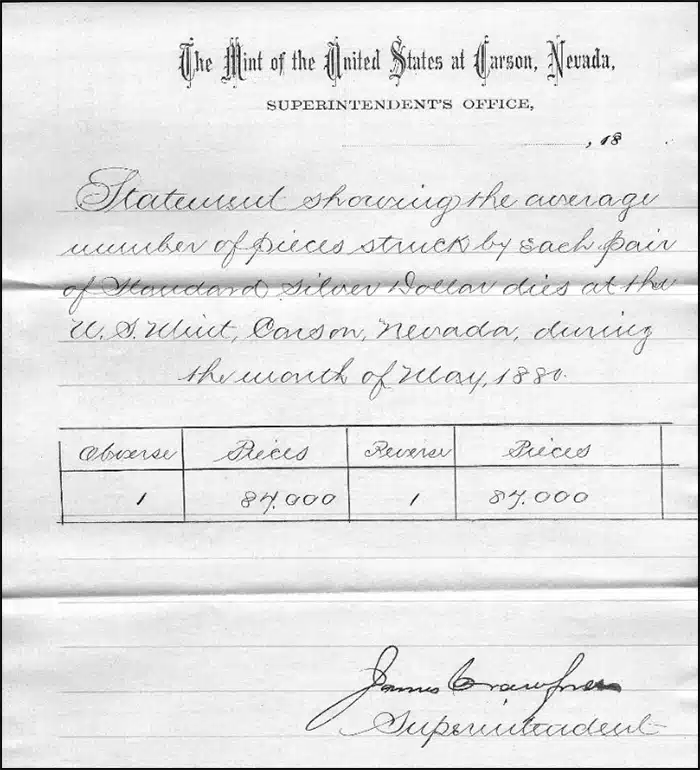  RG104 E-229 Box 17 of 17. Statement dated June 12, 1880 to Burchard from Crawford.