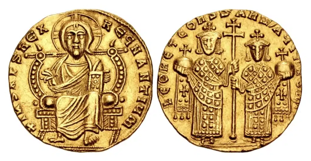 Leo VI the Wise, with Constantine VII. 886-912. AV Solidus. Image: CNG.