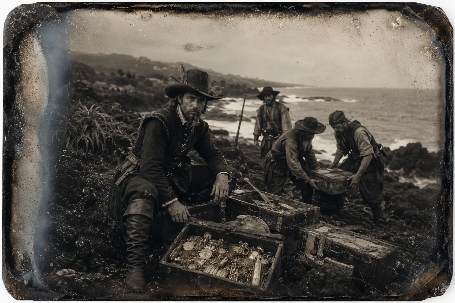 Captain Thomas Cavendish, a 16th-century English seafarer. $5 million pirate cache near Palemanō Point Hawaii. Cavendish captured the Spanish treasure galleon Santa Ana off Cabo San Lucas