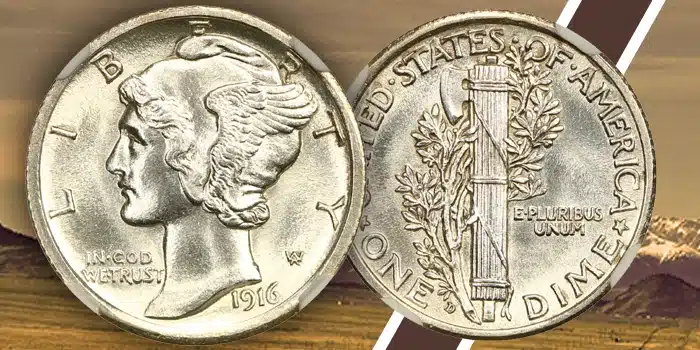 Full Bands 1916-D Mercury Dime at David Lawrence Rare Coins