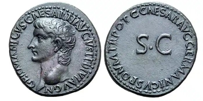 Germanicus (father of Caligula) Ӕ As. Image: Roma Numismatics, Ltd.
