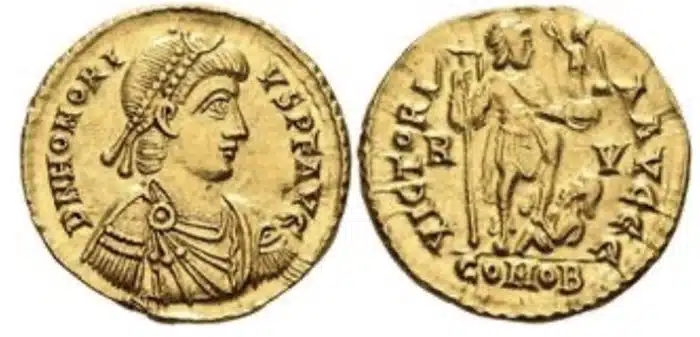 Honorius, 393-423. Solidus. Image: Leu Numismatic.