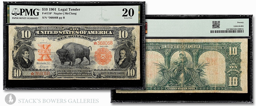 Newly Discovered Bison Replacement Note in Stack's Bowers August 2023 Showcase Auction