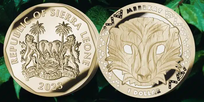 The Pobjoy Mint Meerkat coin.