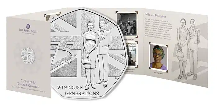 Royal Mint Marks 75th Anniv. of Windrush Arrival on New 50p
