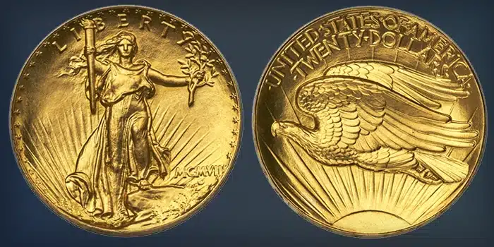 1907 Ultra High Relief Saint-Gaudens Double Eagle. Image: Heritage Auctions.