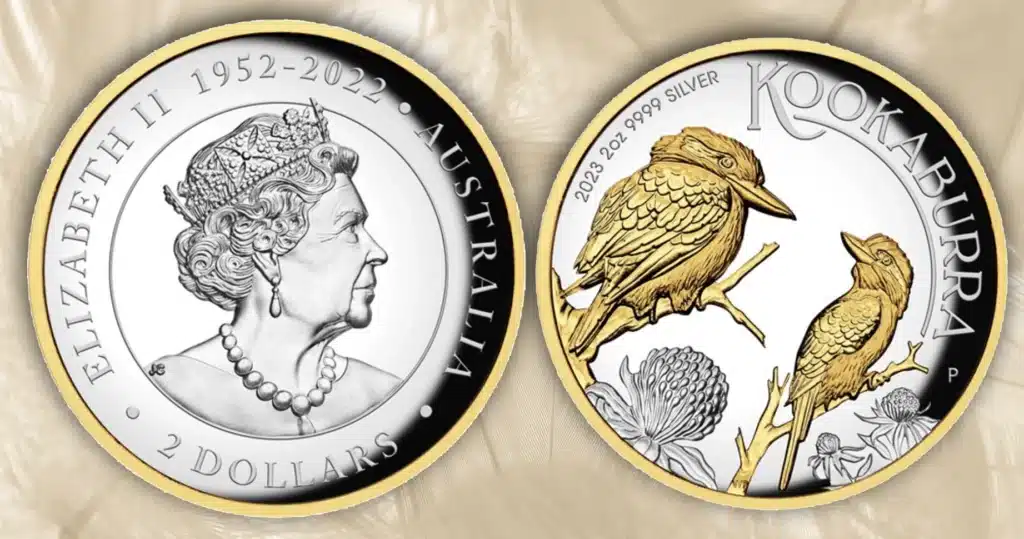 Perth Mint. 2023 Kookaburra Gilded Coin.