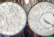 Italian Mint 2023 Demographic Development 5 Euro Coin.