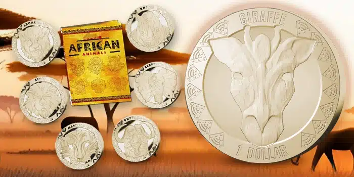 2023 African Animals: Giraffe. New coin from the Pobjoy Mint.