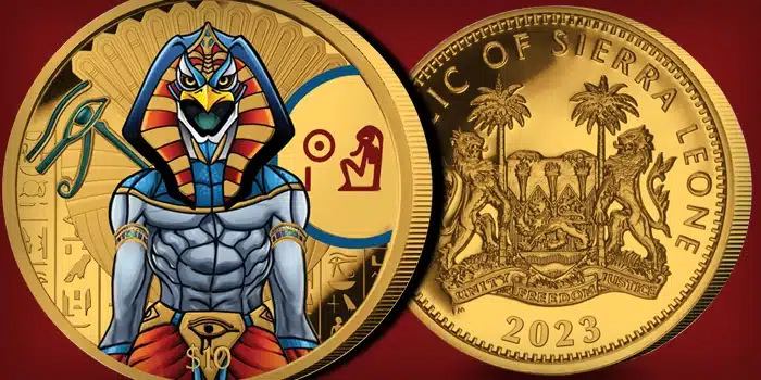 2023 Ra Colorized coin. Image: Pobjoy Mint.