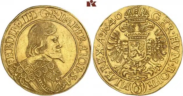Ferdinand III., 1625-1637-1657. 10 Dukaten 1640. Image: Fritz Rudolf Künker GmbH & Co. KG.