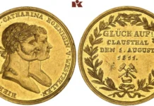 Hieronymus Napoleon, 1807-1813. Goldmedaille zu 12 Dukaten 1811. Image: Fritz Rudolf Künker GmbH & Co. KG.