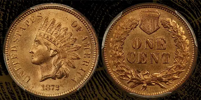 Key Date Gem Red 1872 Indian Head Cent Offered by David Lawrence Rare Coins. Image: David Lawrence Rare Coins (DLRC) / CoinWeek.