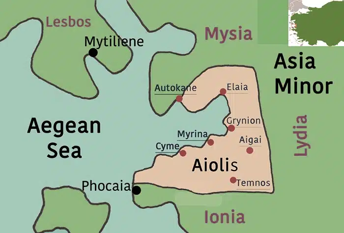 Figure 1: Aiolis in western Asia Minor.