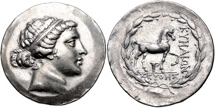 Figure 6: AIOLIS, Cyme. Circa 155-143 BCE. AR Tetradrachm.