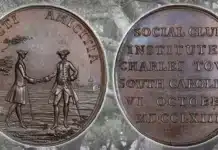 Classic 1763 Charles Town Social Club Medal Rarity