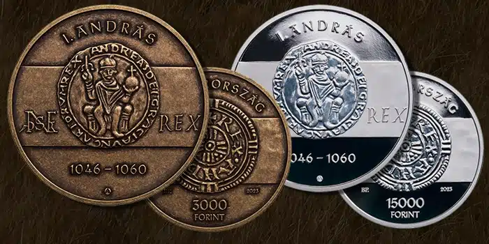 2023 Hungarian Coins commemorating the reign of Andrew I.